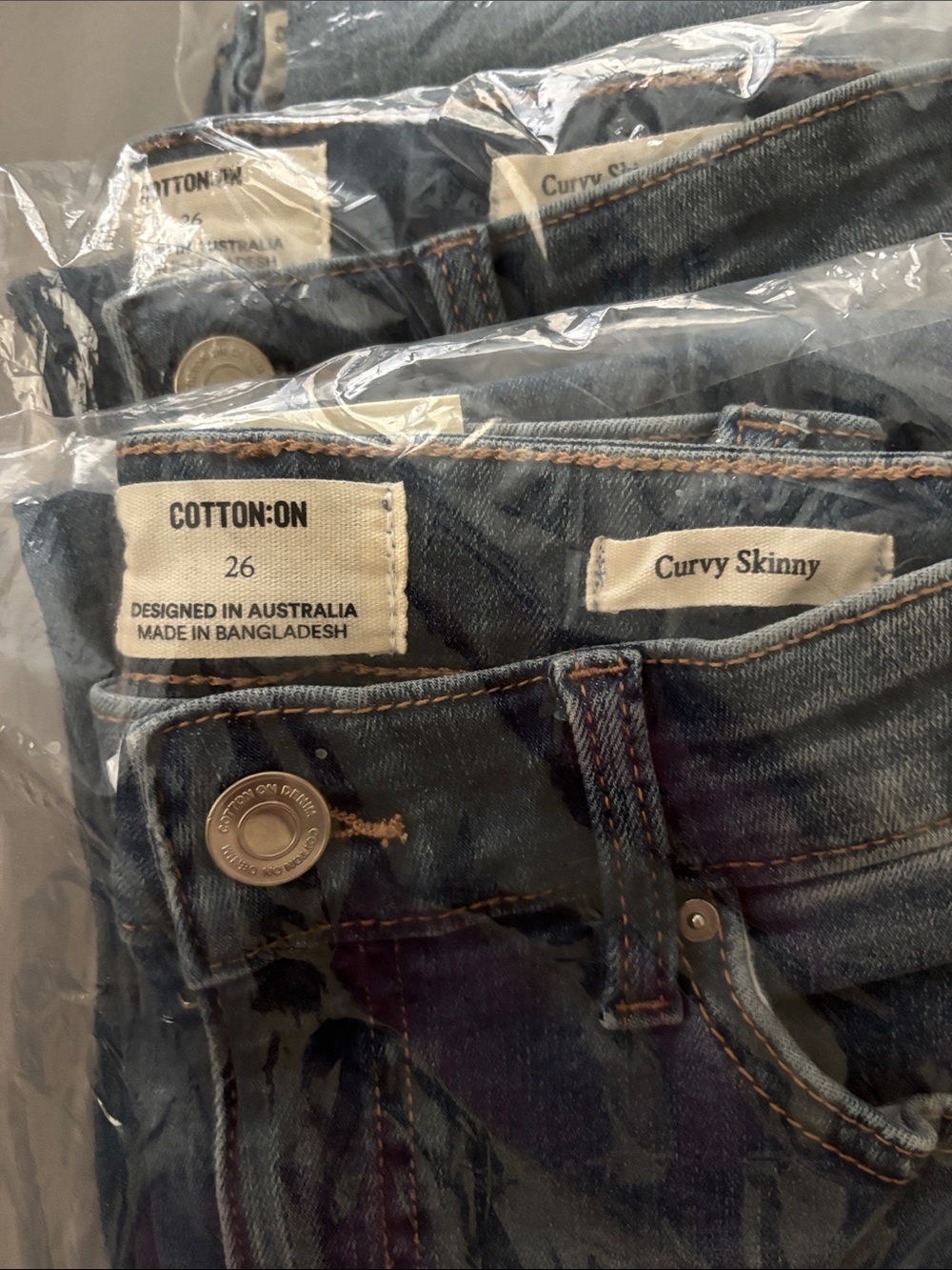 Size 26 Cotton On Curvy Skinny Jeans - Dark Blue Wash